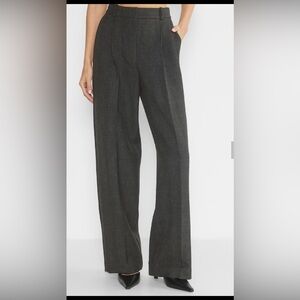 BABATON Softly structured high-waisted wide-leg pleated pants /lines.New regular